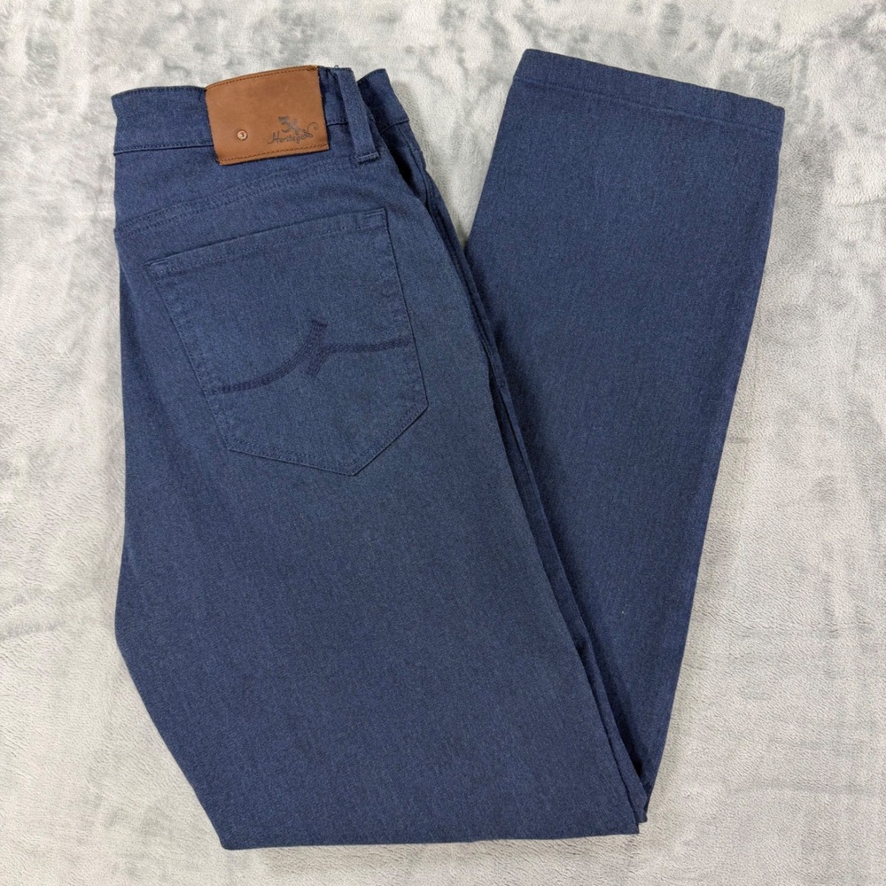 34 Heritage Charisma Comfort-Rise Classic Pants Mens Size 34x32 Navy Blue